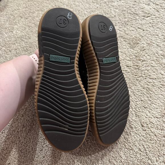 Josef Seibel Dark Navy Blue Leather Ankle Booties Size 37 / US Women's Size 6.5 - Picture 4 of 12